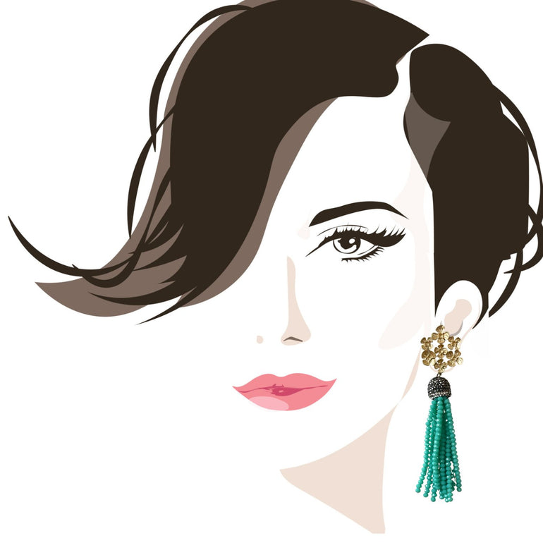 Ohrhänger MARIA mit Kristall-Anhänger - Alessandra Schmidt Jewelry