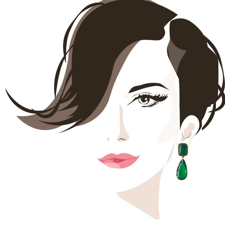 Grüne Ohrringe MARIELA mit Clips Achat und Krystal - Alessandra Schmidt Jewelry