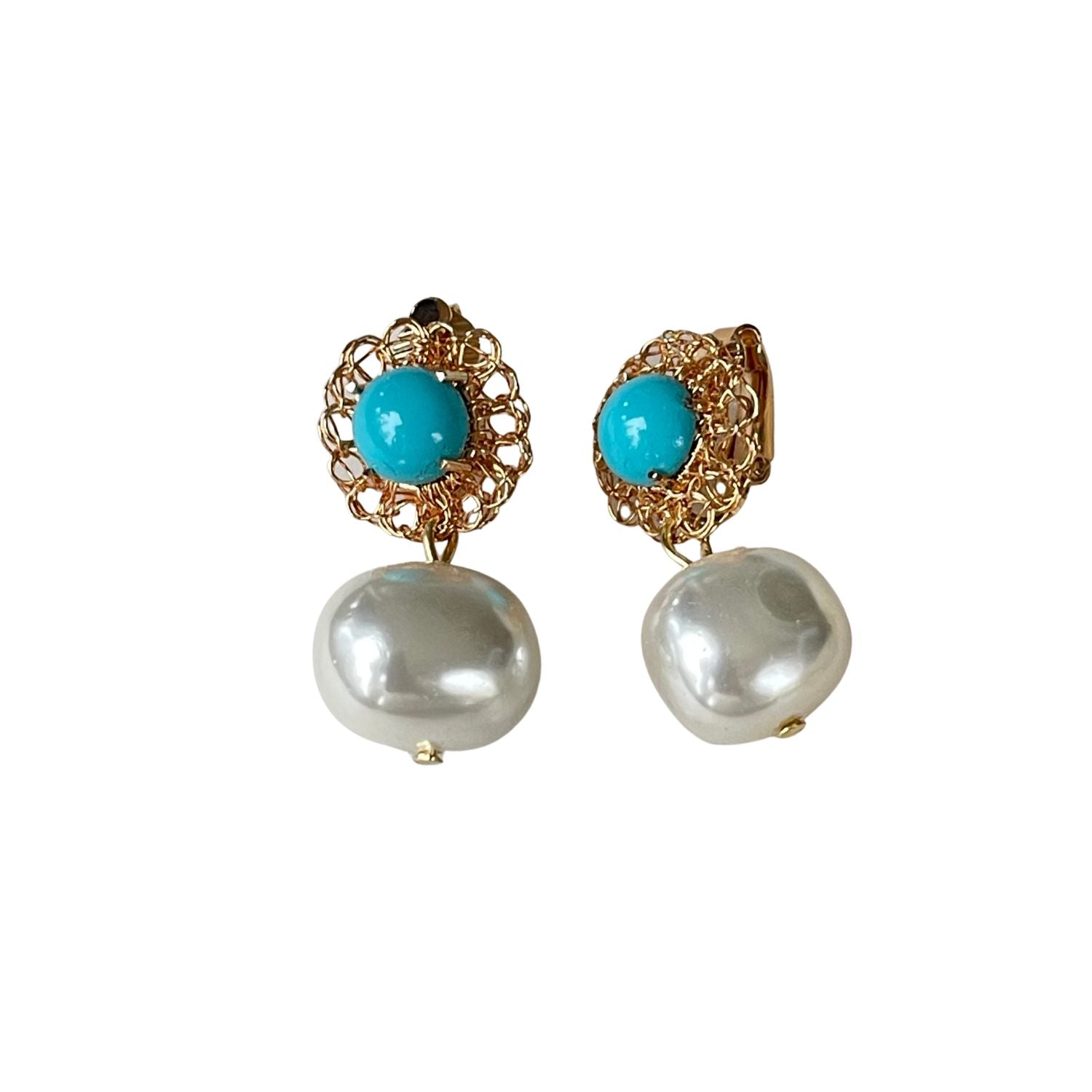 Ohrringe VERA Clip-Verschluß Mallorca Perlen - Alessandra Schmidt Jewelry