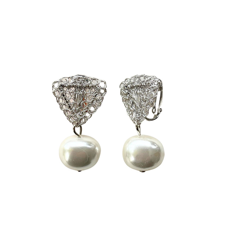 Ohrringe TERESA Clip-Verschluß Mallorca Perlen - Alessandra Schmidt Jewelry