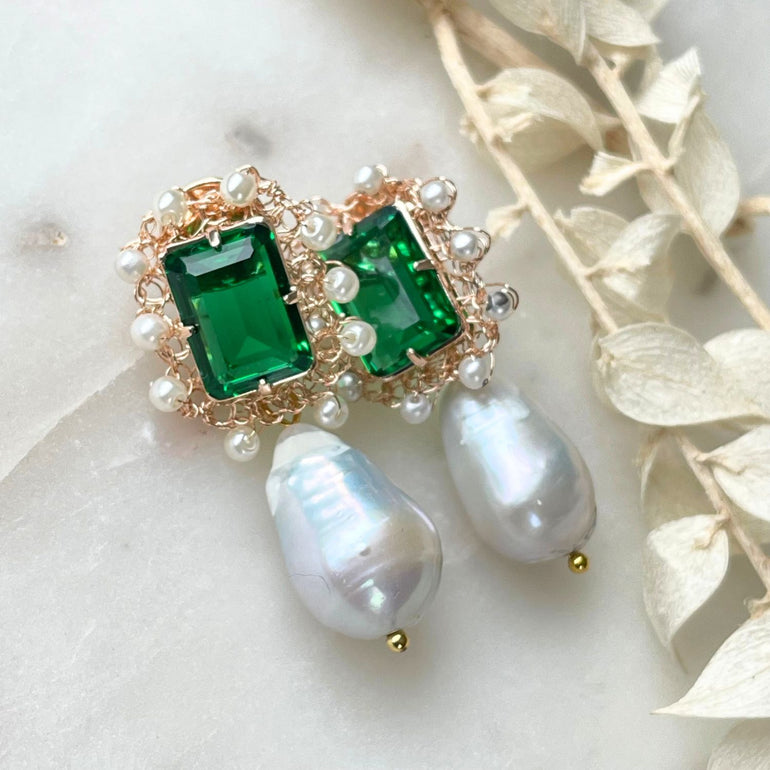 Ohrringe LILIBET mit Barockperlen - Alessandra Schmidt Jewelry