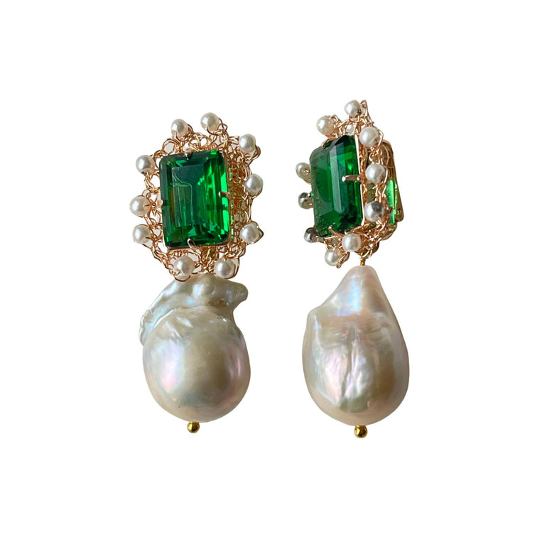 Ohrclips LILIBET mit Barockperlen - Alessandra Schmidt Jewelry