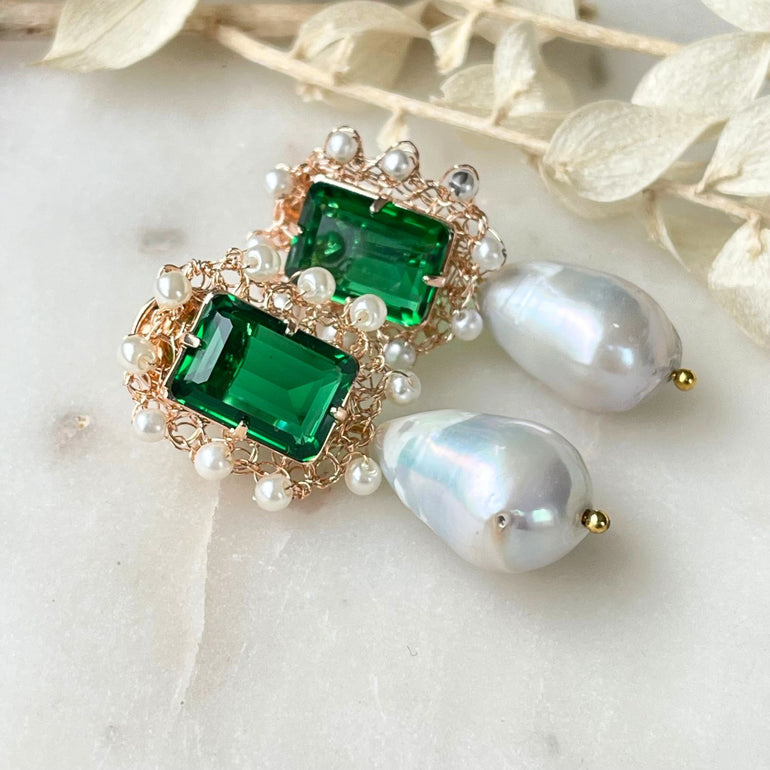 Ohrringe LILIBET mit Barockperlen - Alessandra Schmidt Jewelry