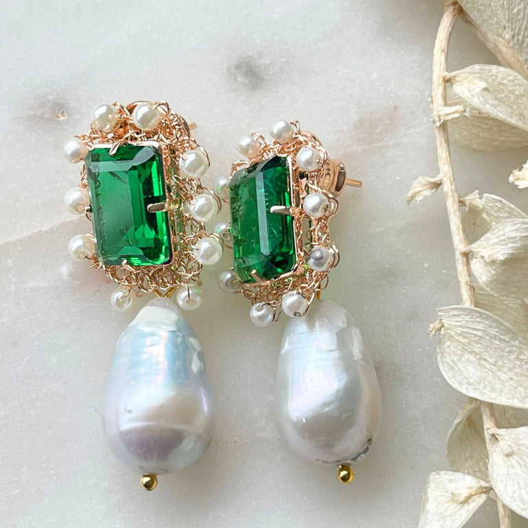 Ohrringe LILIBET mit Barockperlen - Alessandra Schmidt Jewelry