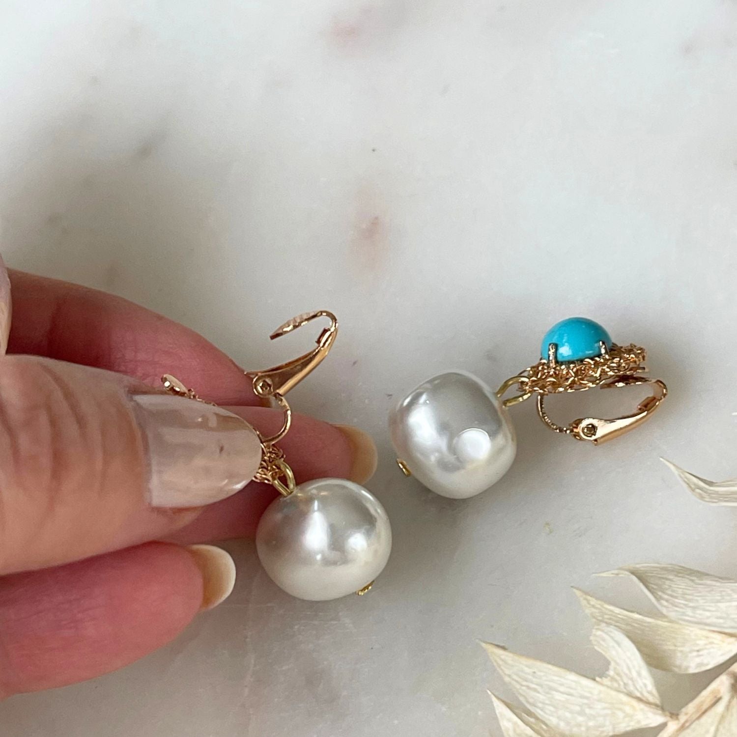 Ohrringe VERA Clip-Verschluß Mallorca Perlen - Alessandra Schmidt Jewelry
