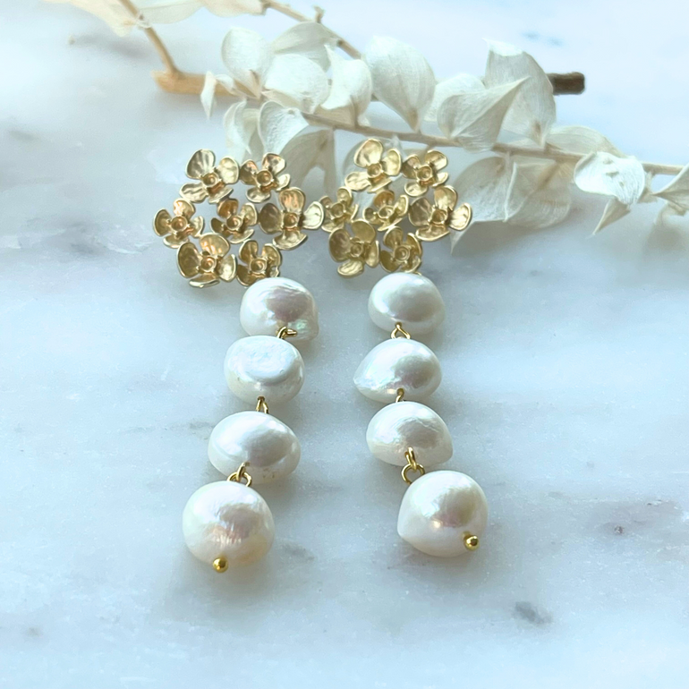 Ohrhänger MARIA mit Süßwasserperlen - Alessandra Schmidt Jewelry