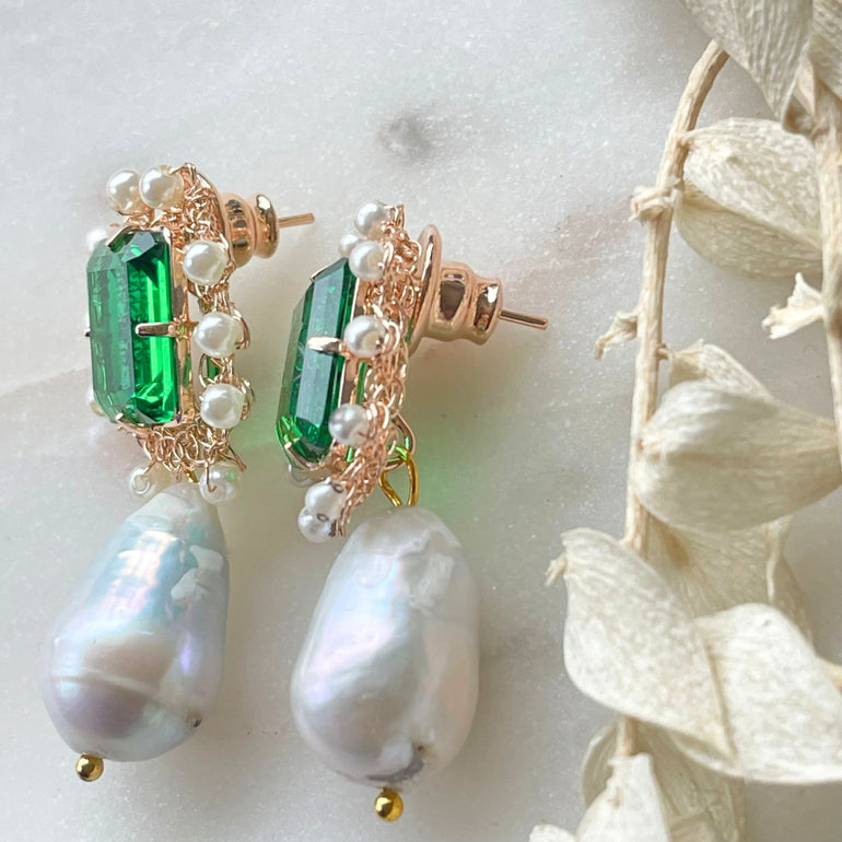 Ohrringe LILIBET mit Barockperlen - Alessandra Schmidt Jewelry