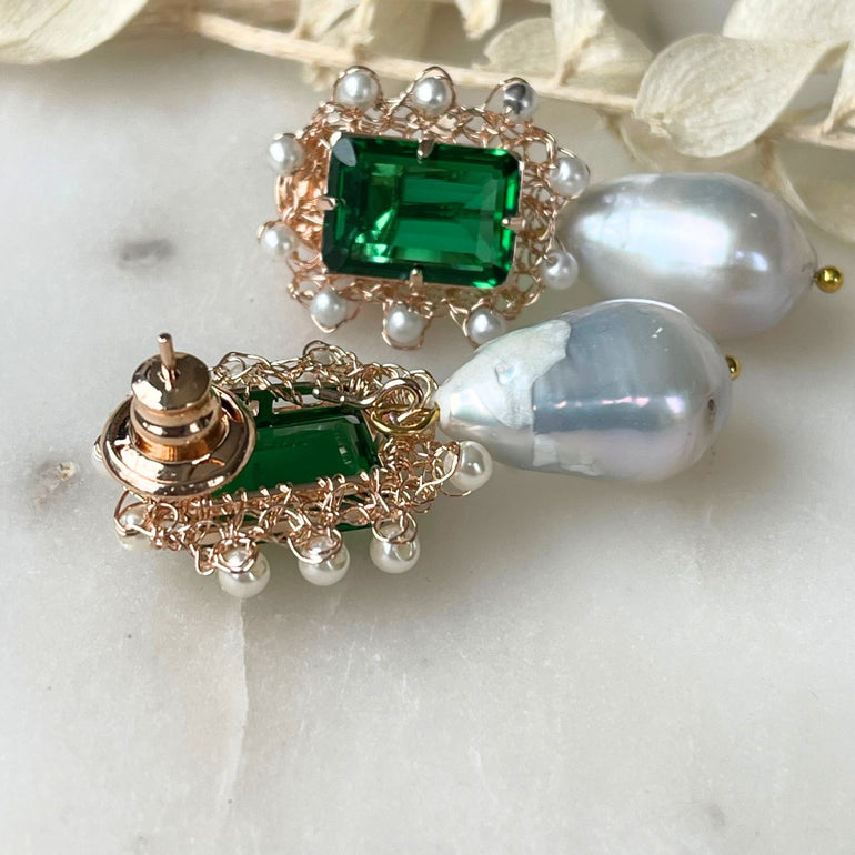 Ohrringe LILIBET mit Barockperlen - Alessandra Schmidt Jewelry