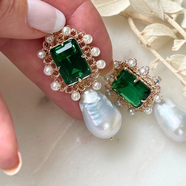 Ohrringe LILIBET mit Barockperlen - Alessandra Schmidt Jewelry