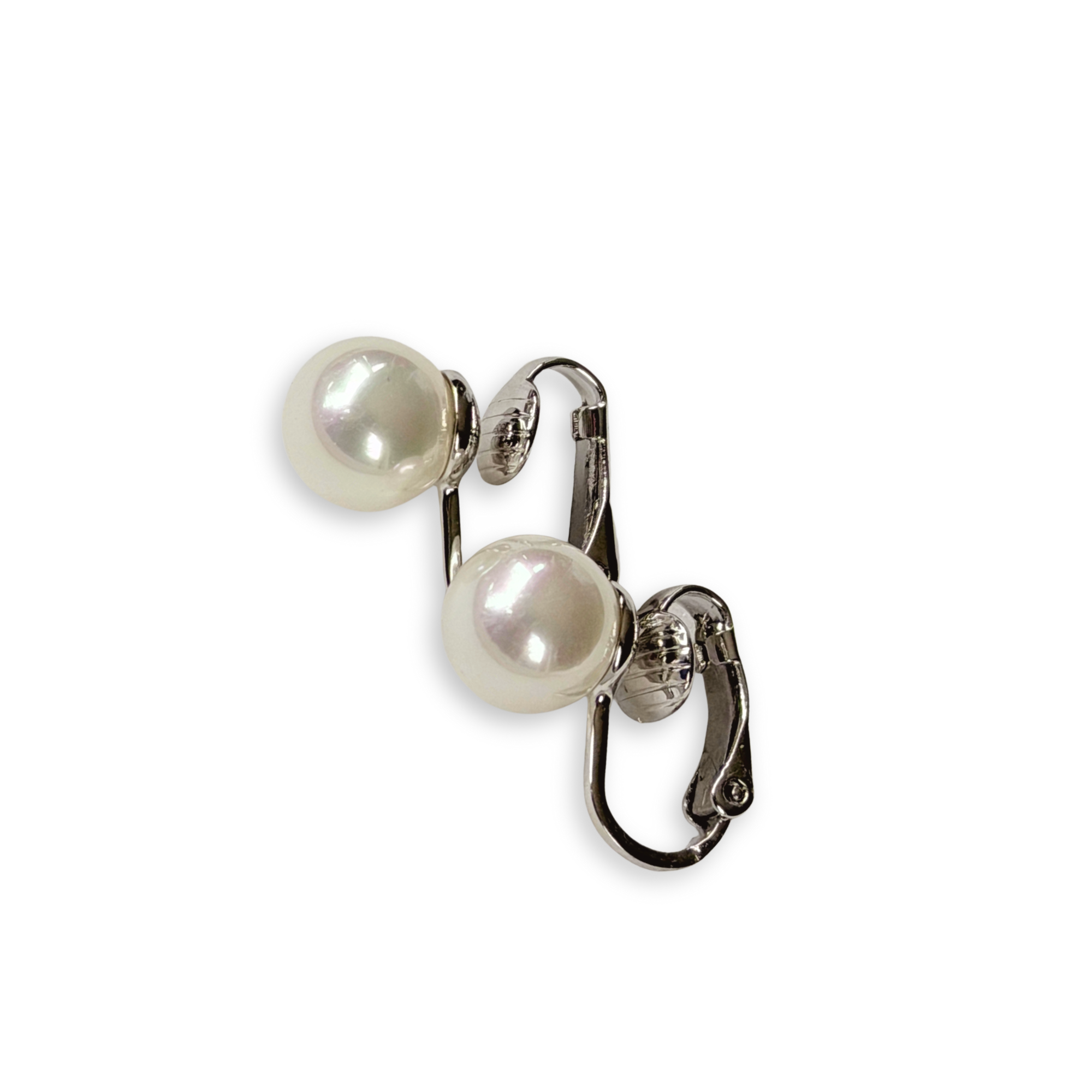 Little Christa 7mm rhodiniert Clip Ohrringe Winkel