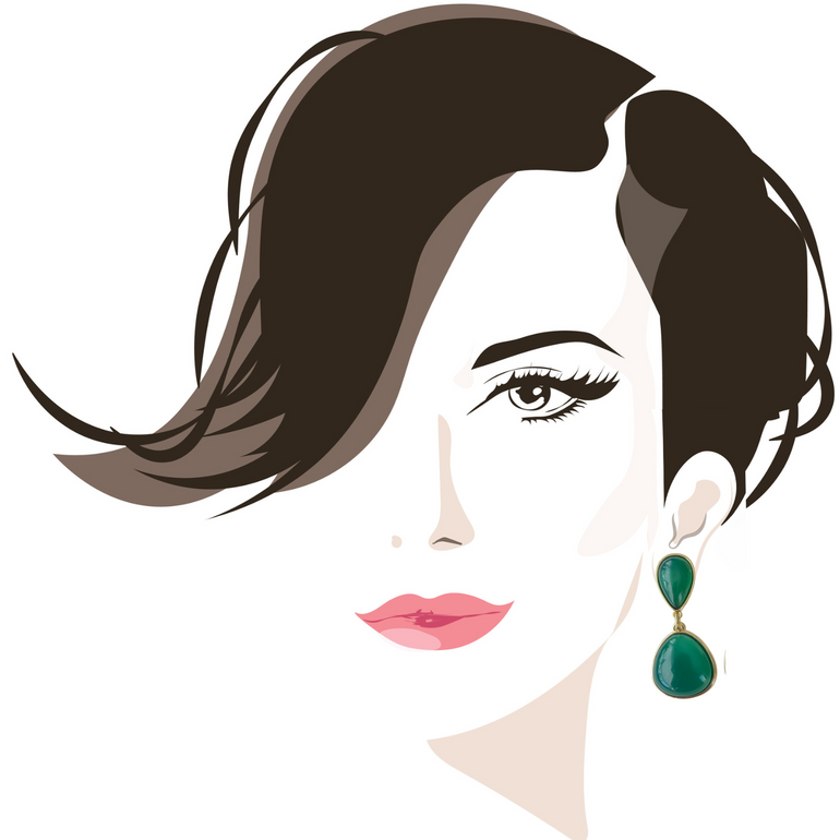 Ohrclips Alessandra: Grüner Achat, elegantes Design. Clip-Verschluss, Länge: 4,5 cm, Breite: 2,3 cm. Ca. 18,33 g Paargewicht. Perfekt für Frauen ohne Ohrlöcher.